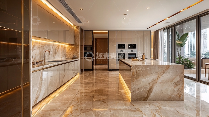 高清大图下载【趣麦麦图】高端奢华现代化厨房