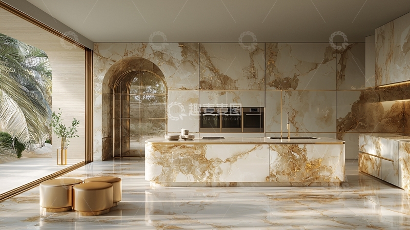 高清大图下载【趣麦麦图】现代极简风格厨房