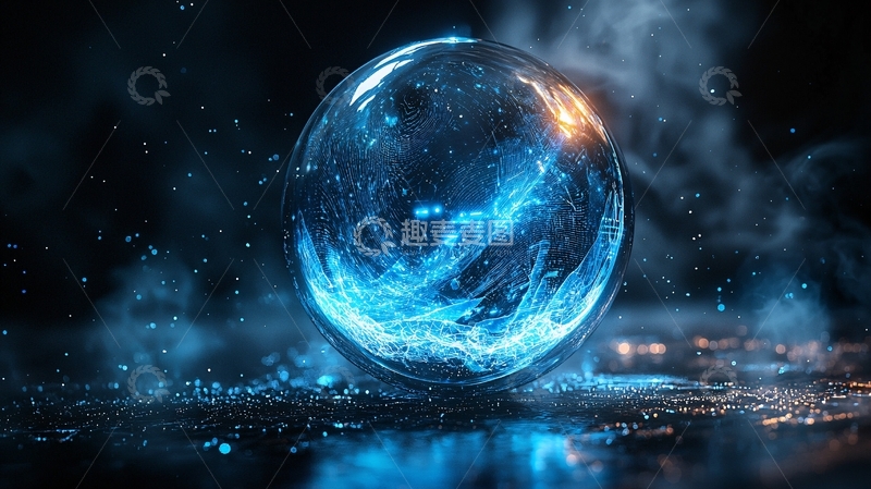 高清大图下载【趣麦麦图】蓝色能量球