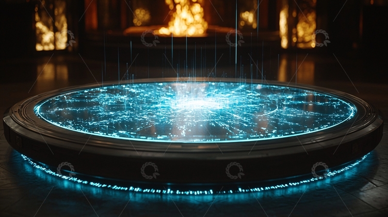 圆形蓝色能量装置