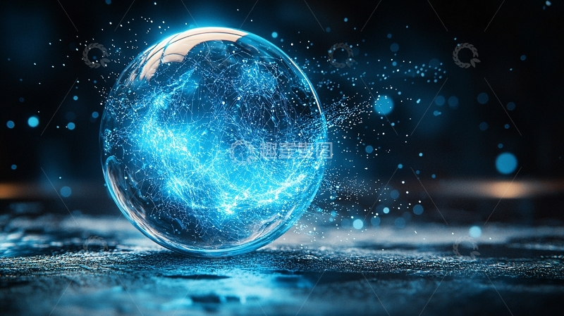 高清大图下载【趣麦麦图】-蓝色能量球
