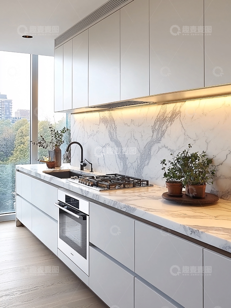 高清大图下载【趣麦麦图】现代极简风格厨房设计