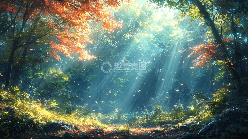 高清大图下载【趣麦麦图】阳光森林