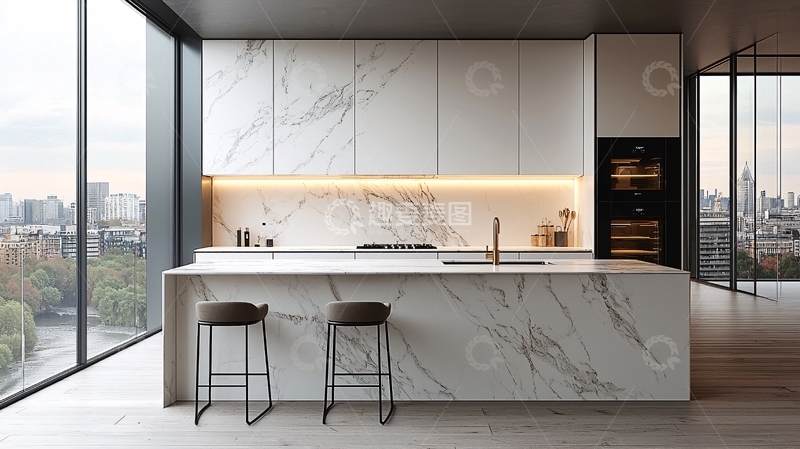 高清大图下载【趣麦麦图】现代极简风格厨房