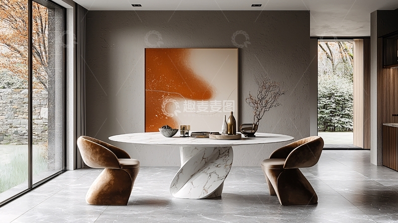 高清大图下载【趣麦麦图】现代极简风餐厅