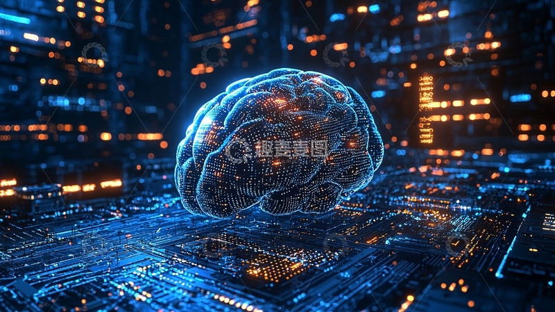 高清大图下载【趣麦麦图】数字大脑