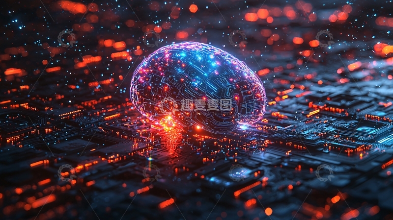 高清大图下载【趣麦麦图】发光大脑