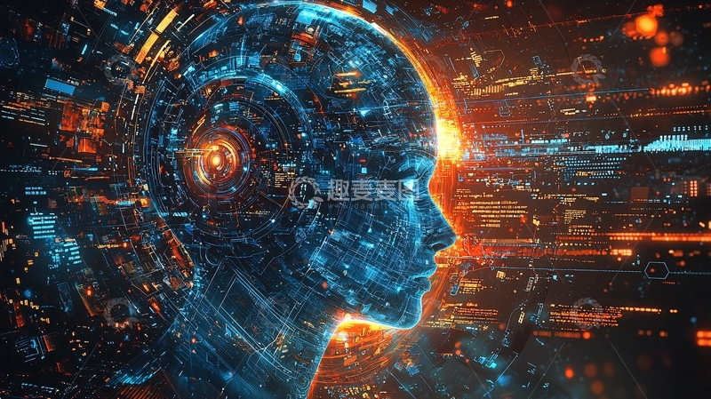 高清大图下载【趣麦麦图】AI科技感人像