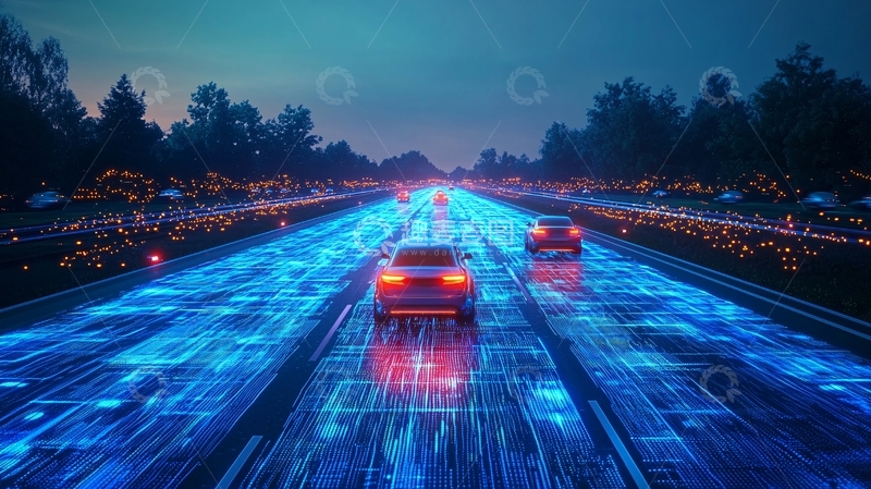 高清大图下载【趣麦麦图】未来科技感公路汽车