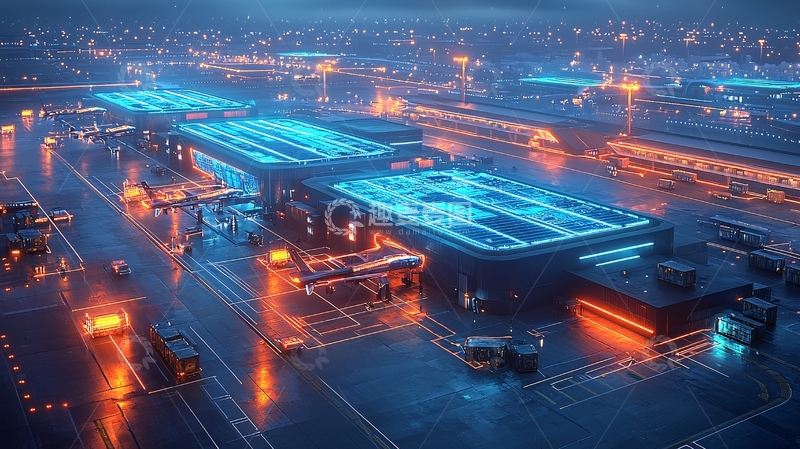 高清大图下载【趣麦麦图】未来科技感机场