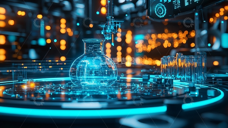 高清大图下载【趣麦麦图】科幻感未来实验室