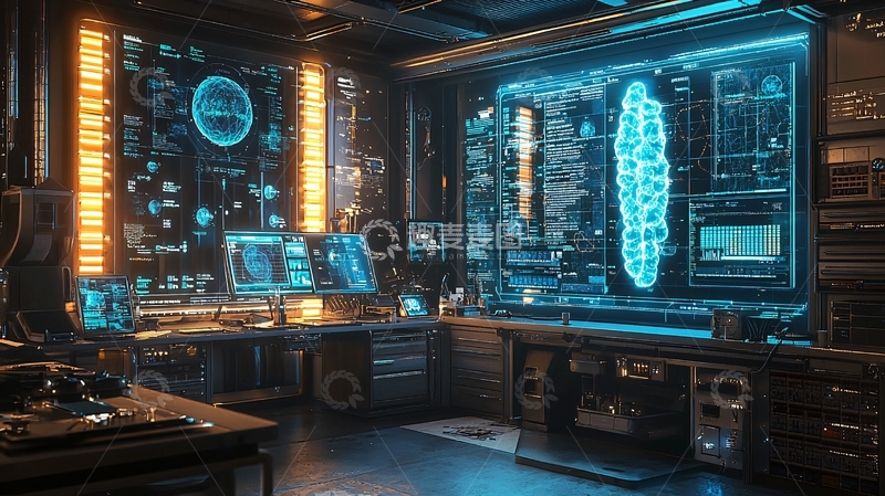 高清大图下载【趣麦麦图】未来科技实验室