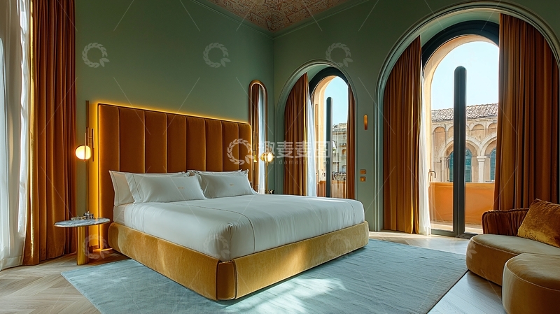 高清大图下载【趣麦麦图】高级酒店套房卧室
