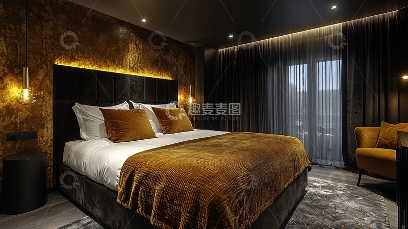 高清大图下载【趣麦麦图】奢华酒店卧室