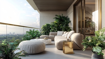 现代简约阳台景观