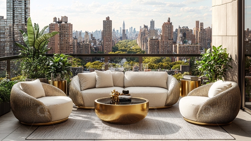 高清大图下载【趣麦麦图】现代都市阳台景观