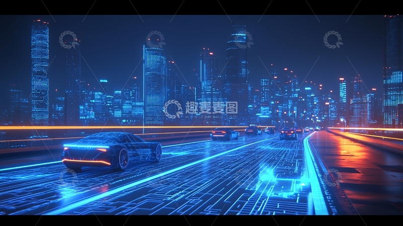 高清大图下载【趣麦麦图】未来都市夜景378