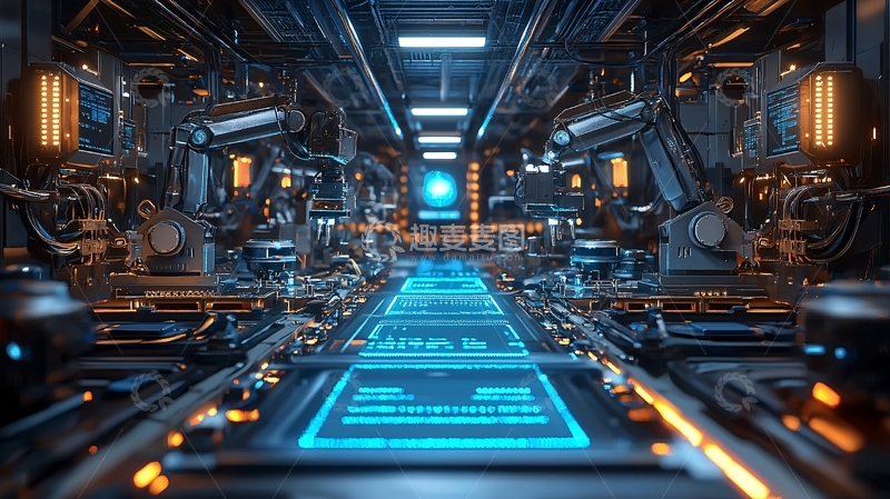 高清大图下载【趣麦麦图】科幻未来感科技走廊