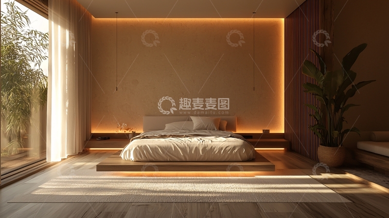 高清大图下载【趣麦麦图】日式极简卧室设计