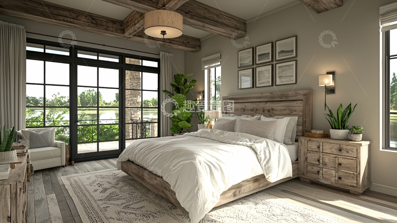 高清大图下载【趣麦麦图】乡村风格卧室