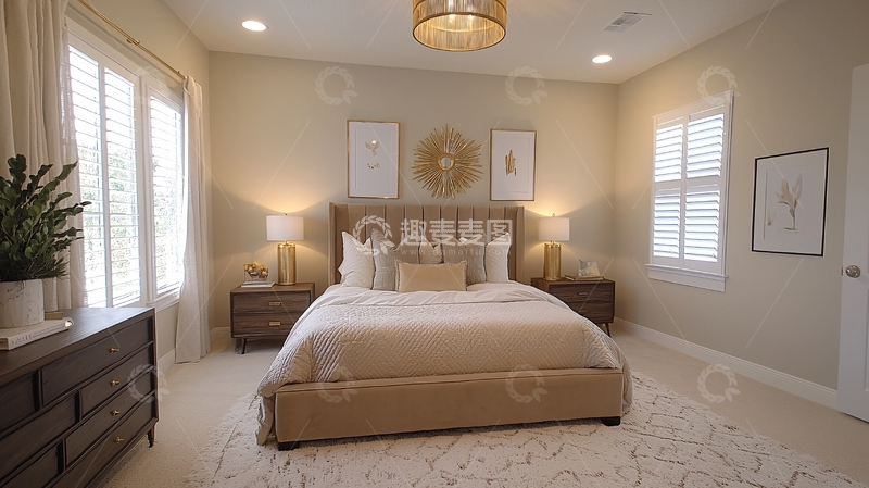 高清大图下载【趣麦麦图】温馨舒适现代卧室