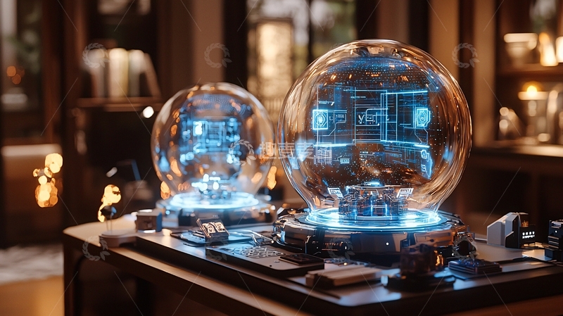 高清大图下载【趣麦麦图】未来科技感玻璃球