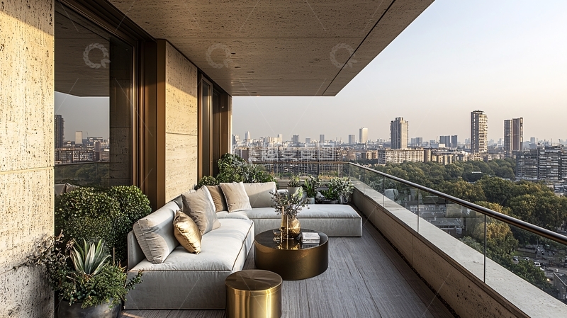 高清大图下载【趣麦麦图】高层公寓阳台景观