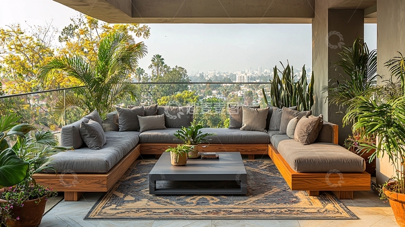 高清大图下载【趣麦麦图】阳台景观休闲区