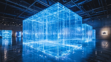 透明玻璃方块装置艺术