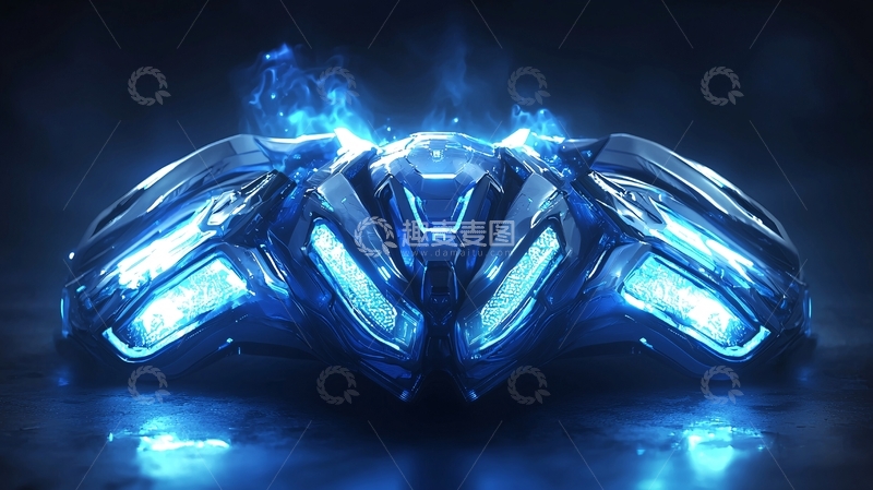 高清大图下载【趣麦麦图】蓝色科技感能量核心