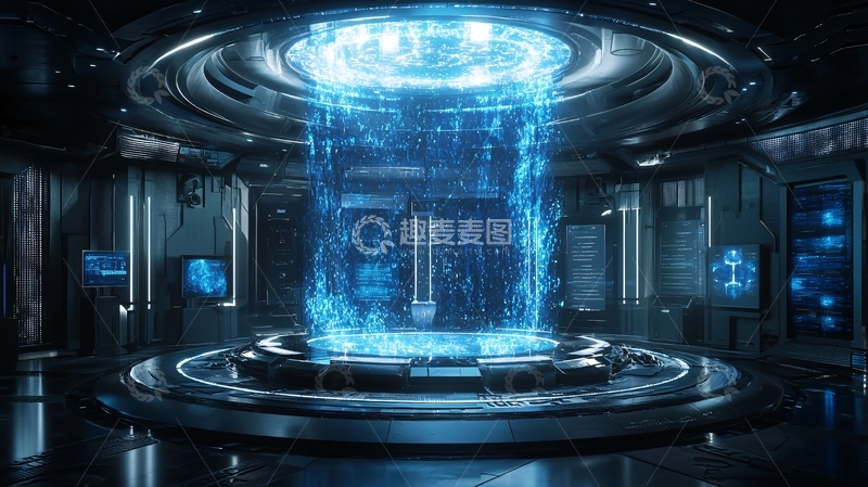 高清大图下载【趣麦麦图】科技感全息投影传送装置