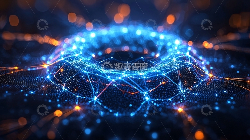 高清大图下载【趣麦麦图】蓝色能量环