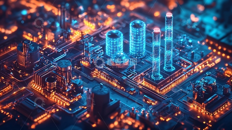 高清大图下载【趣麦麦图】电路板城市