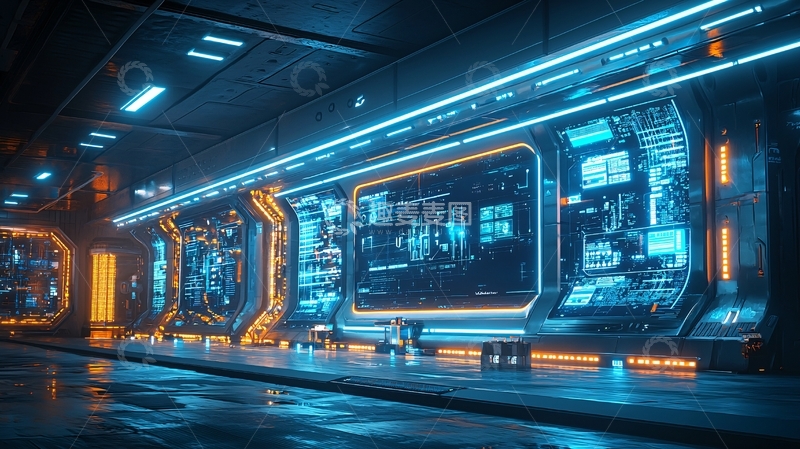 高清大图下载【趣麦麦图】科幻未来科技走廊