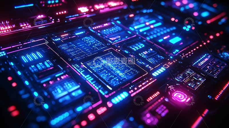 高清大图下载【趣麦麦图】-炫酷科技感数字界面