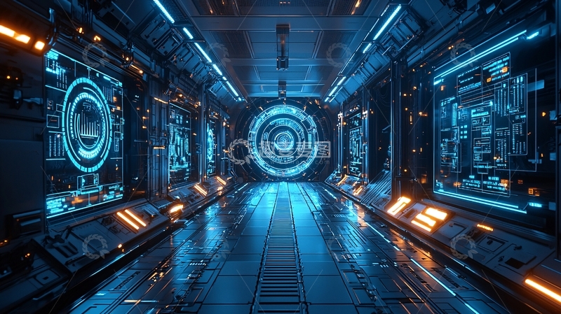 高清大图下载【趣麦麦图】未来科技感走廊