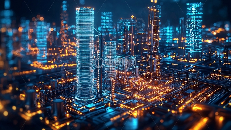 高清大图下载【趣麦麦图】未来都市夜景380