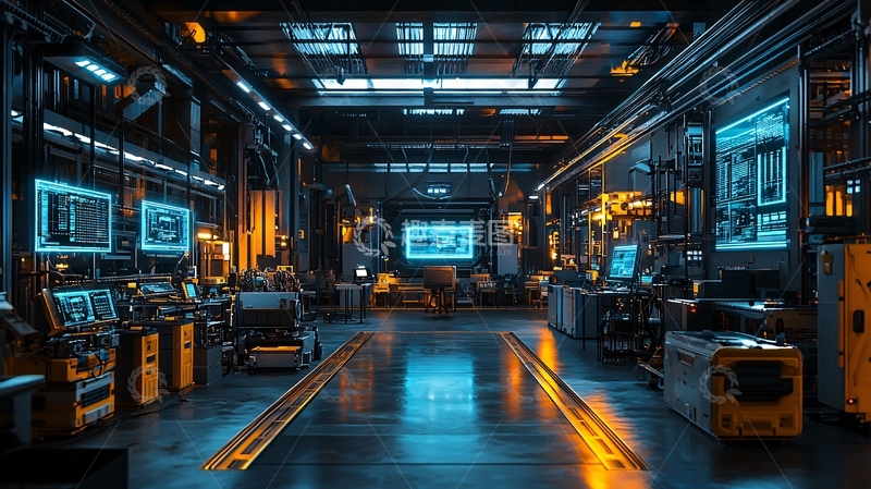 高清大图下载【趣麦麦图】未来科技感工业厂房