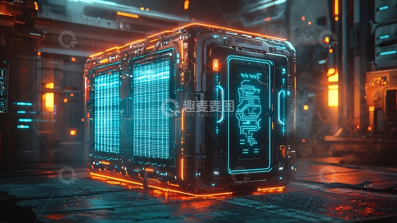 高清大图下载【趣麦麦图】未来科技方盒