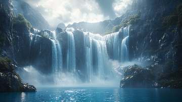 壮丽的峡谷瀑布