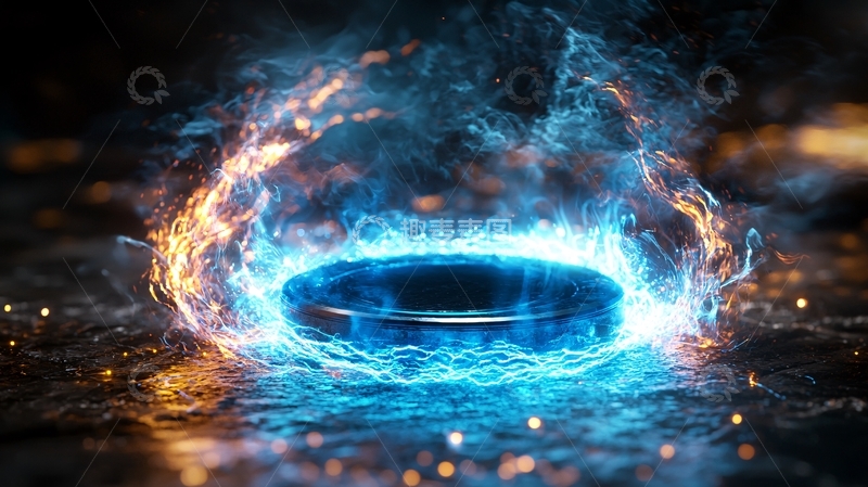 高清大图下载【趣麦麦图】火焰冰环