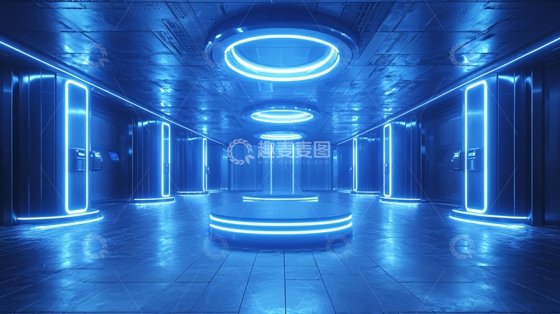 高清大图下载【趣麦麦图】未来科技感走廊
