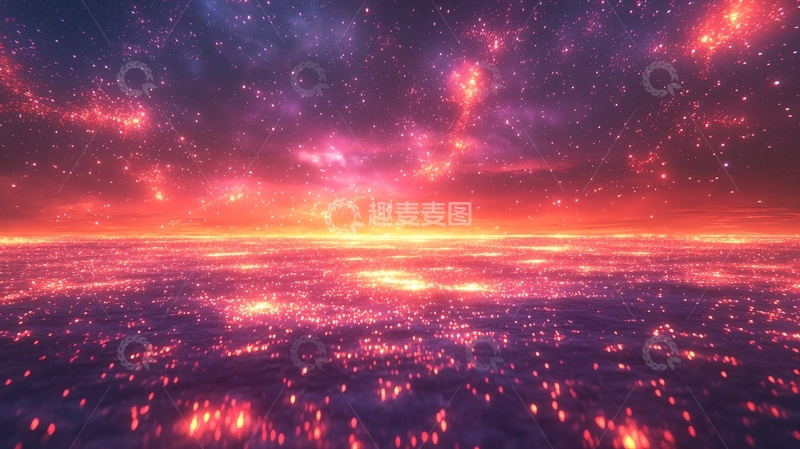 高清大图下载【趣麦麦图】梦幻星空城市