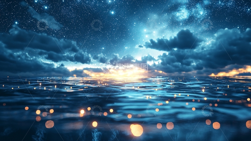 高清大图下载【趣麦麦图】星空大海