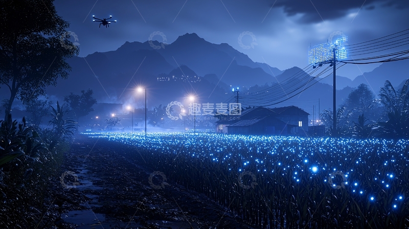 高清大图下载【趣麦麦图】夜景乡村公路