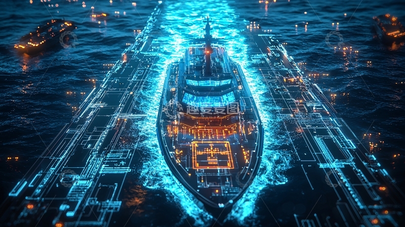 高清大图下载【趣麦麦图】未来科技感巨轮