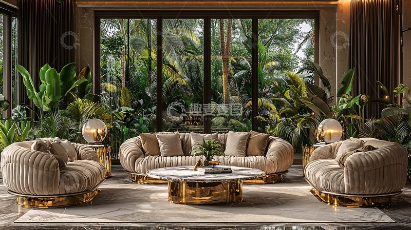 高清大图下载【趣麦麦图】高端别墅客厅