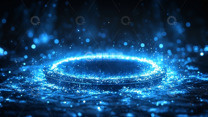 高清大图下载【趣麦麦图】蓝色能量环