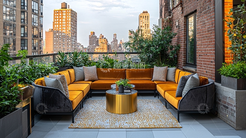 高清大图下载【趣麦麦图】城市景观阳台