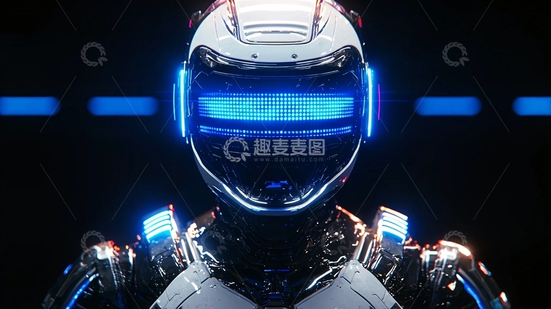 高清大图下载【趣麦麦图】未来科技感机器人